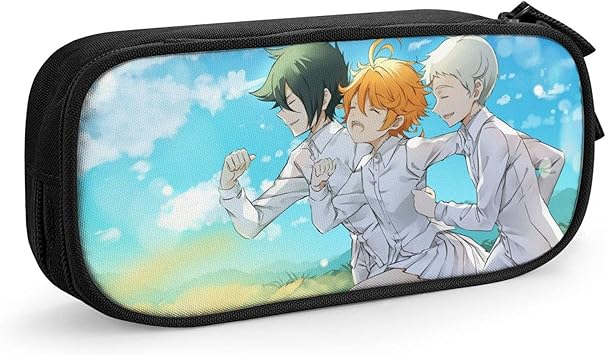 Amazon 約束のネバーランド2ペンポーチペンケース可愛い鉛筆ケース多機能文房具バッグ化粧ポーチ収金ポーチ小学生高校生大学生女の子男の子子供社会人 人気アニメグッズプレゼントblack 文房具 オフィス用品 文房具 オフィス用品