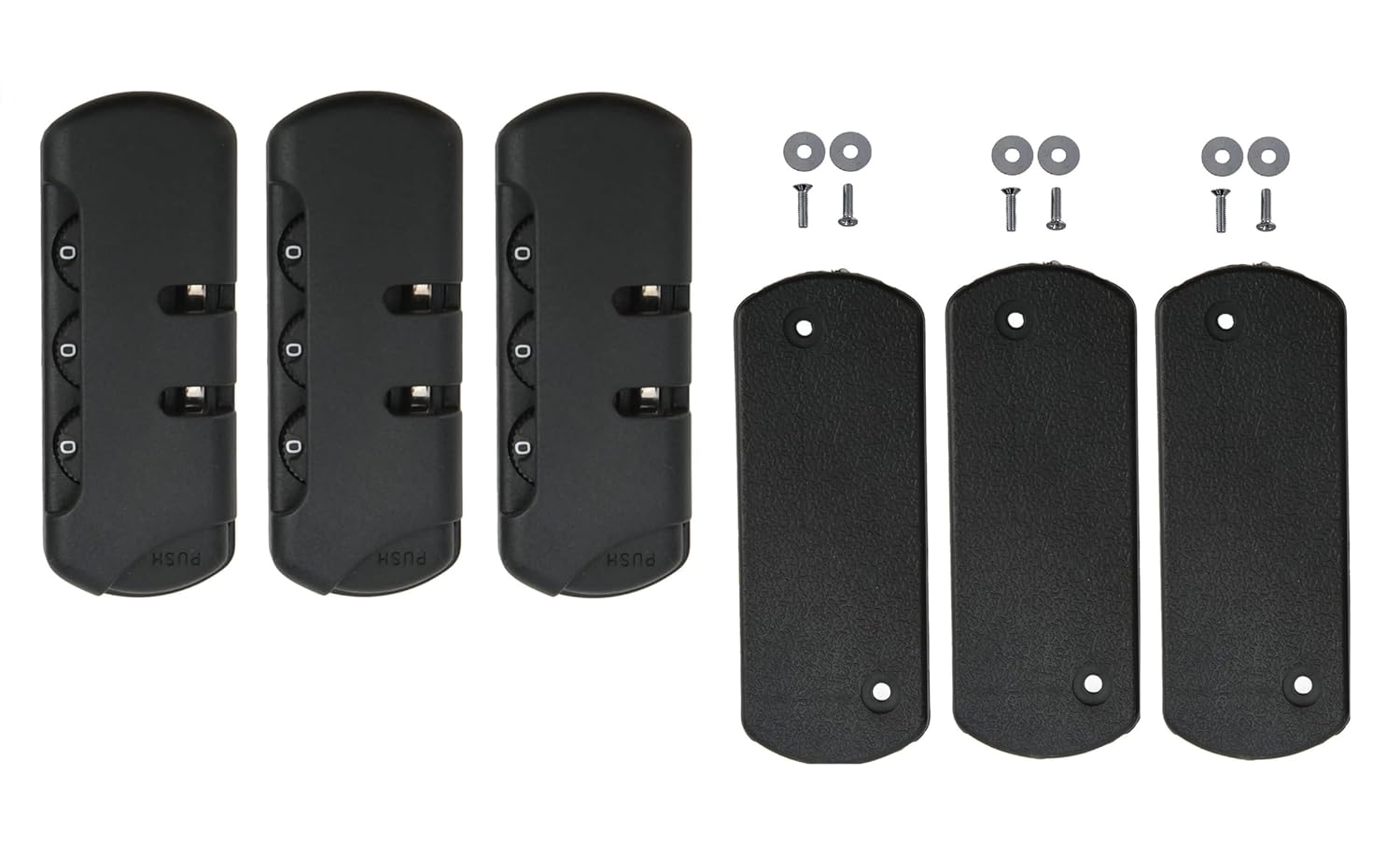 Repair Replacement Luggage 3 Digit Number Lock for VIP Safari Skybag Trolley Bag Suitcases Replacement (3 Pcs Lock)