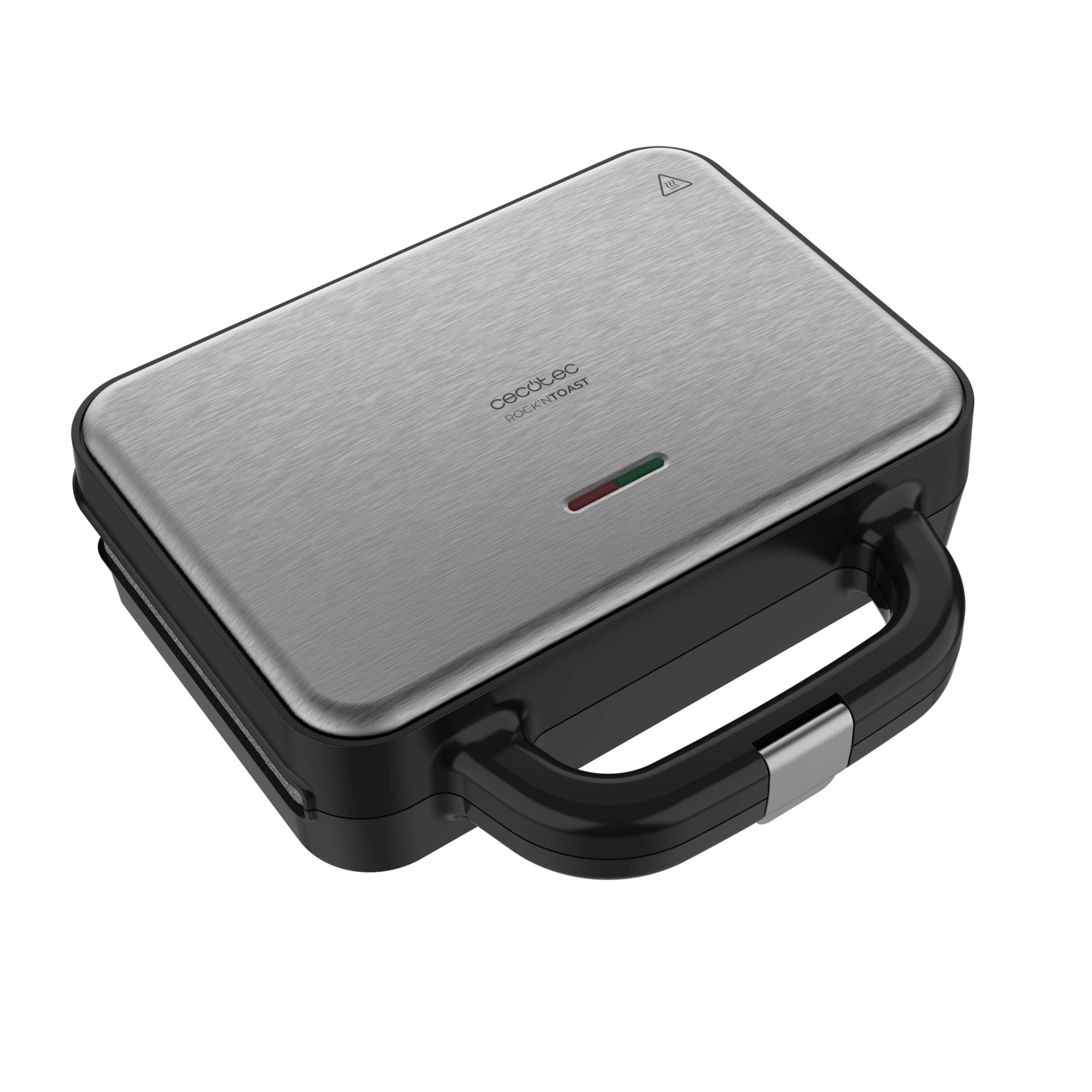 Cecotec Sandwichera Rock'nToast Deep Classic, 1000 W, Mayor amplitud, Placa triangulares, Tostado uniforme, Revestimiento RockStone, Capacidad 2 Sándwiches, Libre de PFOA