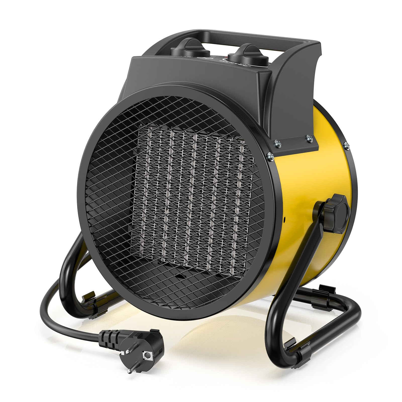 Calefactor Ceramico 3000W - Bajo Consumo - Radiador Electrico Portatil - Calentamiento Rápido en 3 s - Apto para Hogares, Baños y Obras de Construcción