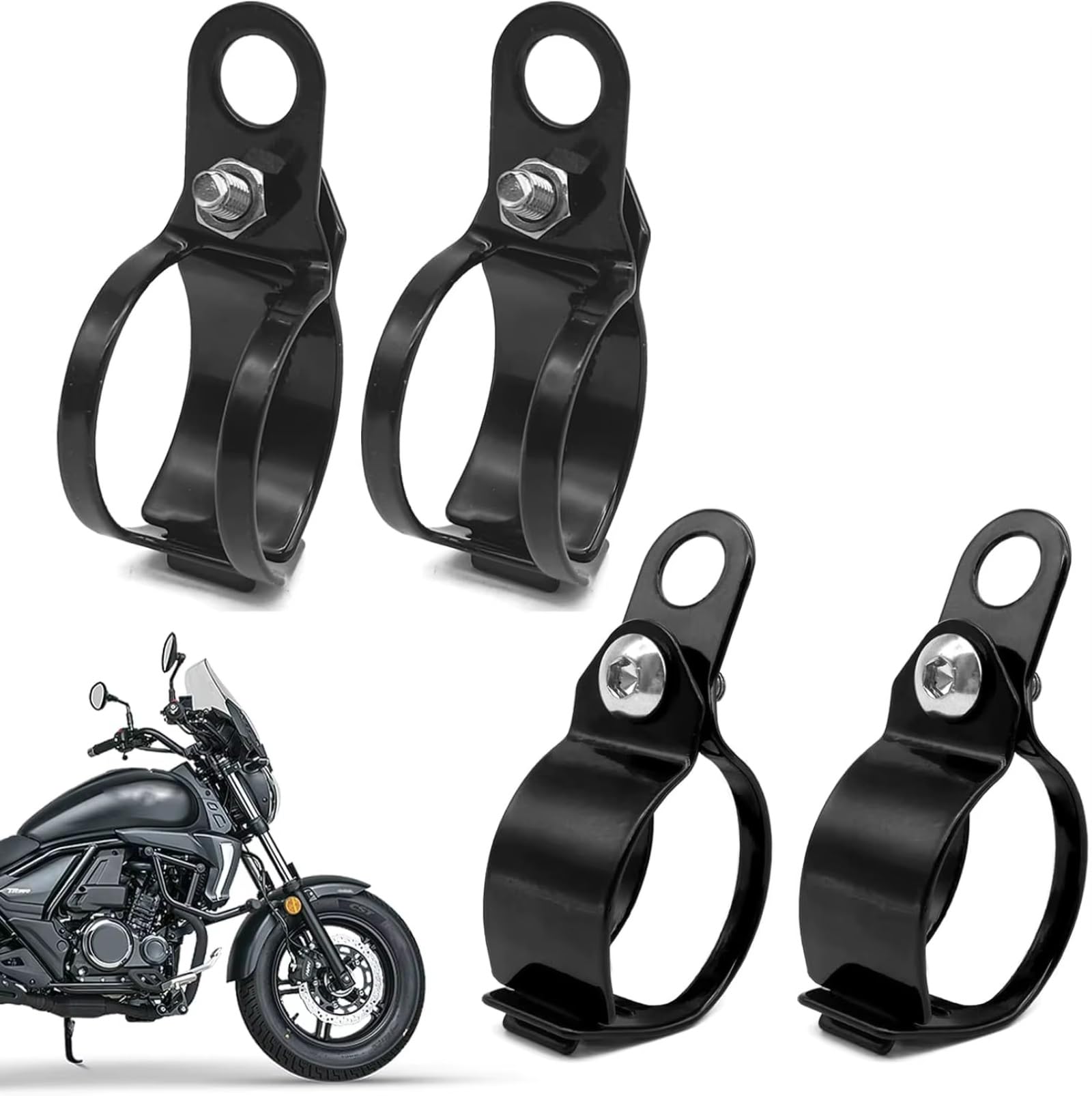 Universal 2Pcs Motorrad Blinker Licht Halterung 30-43mm Unterstützung Hilfs Scheinwerfer Motor Für Benutzerdefinierte