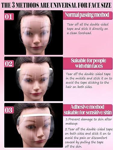 Miniatura 10 de EBANKU 300 protectores faciales de ducha, protectores de cejas, protector de maquillaje, visera de ducha de microblading para suministros de salón y