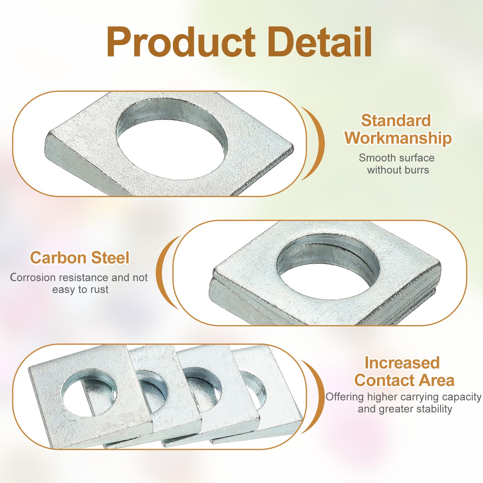 PATIKIL 6pcs Beveled Square Washers - Image 3