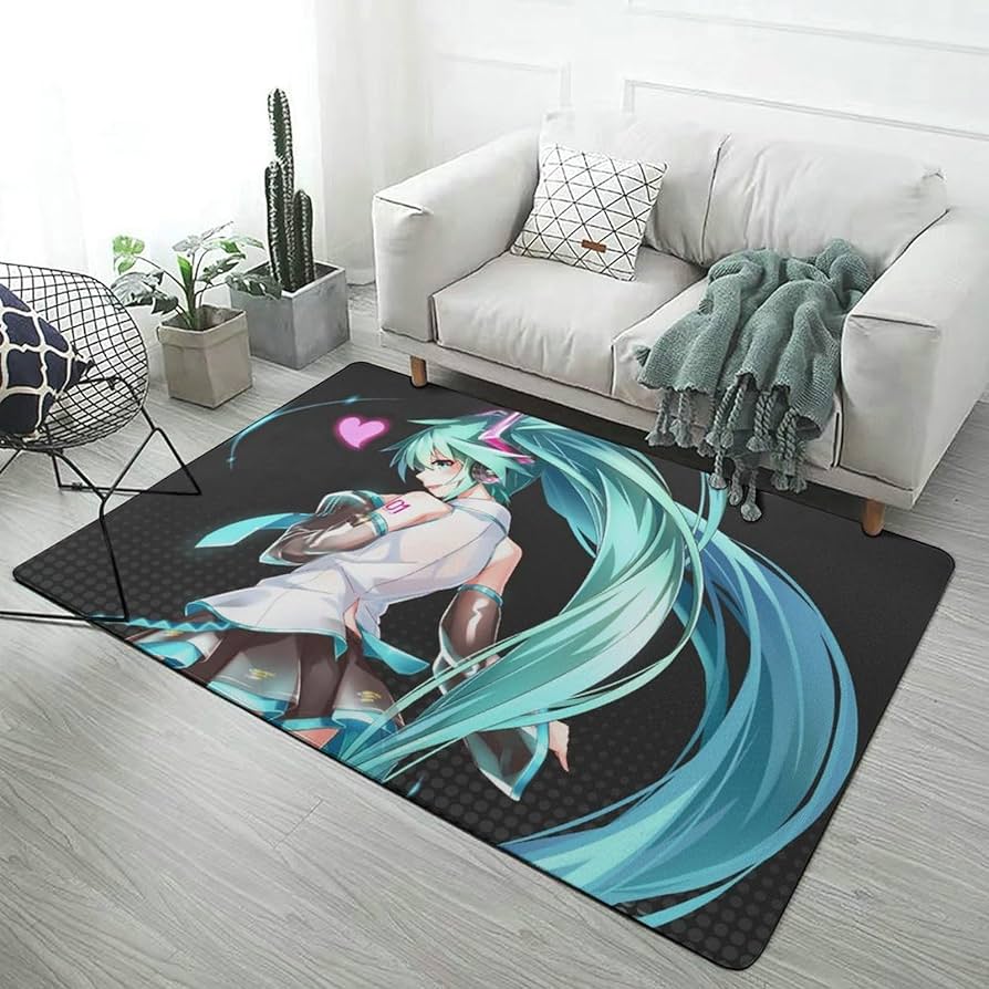 初音ミク　ラグ　125×160 カーペット　パントリー　キッズマット　レア　限定 Amazon｜カーペット 初音ミク Miku 美少女 萌え ホット