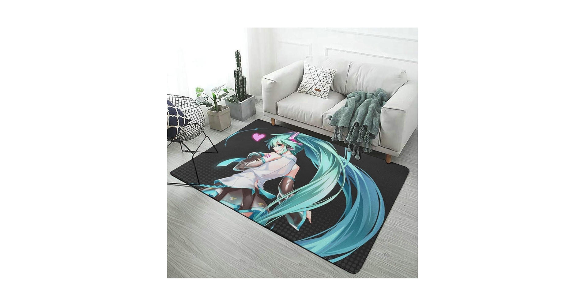 Amazon｜初音ミク カーペット 滑り止め 床暖房対応 ラグ