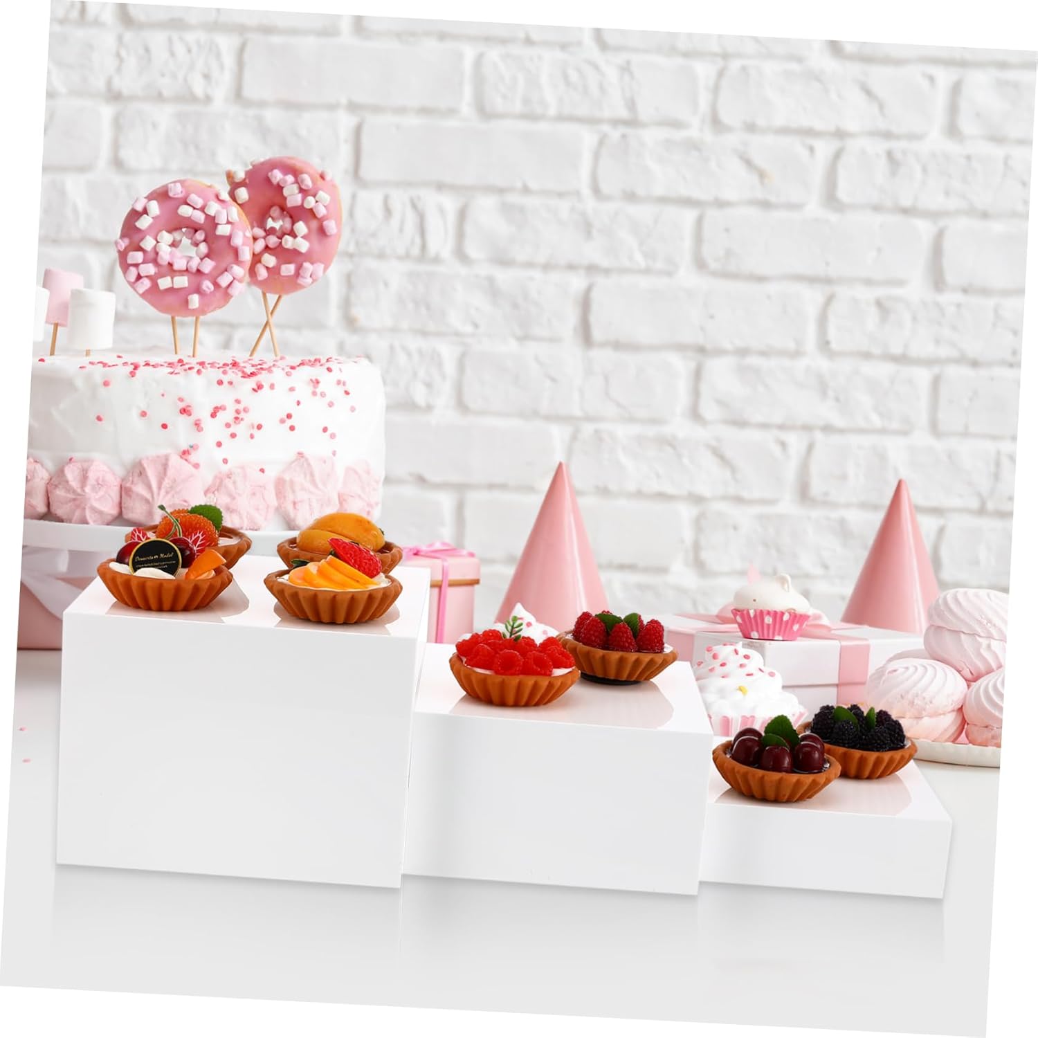GANAZONO 1set Buffet Risers Minimalist Food Display Stands for Parties Dessert Tables and Home Decor Versatile Cube Risers for Elevating Treats Figures and Items