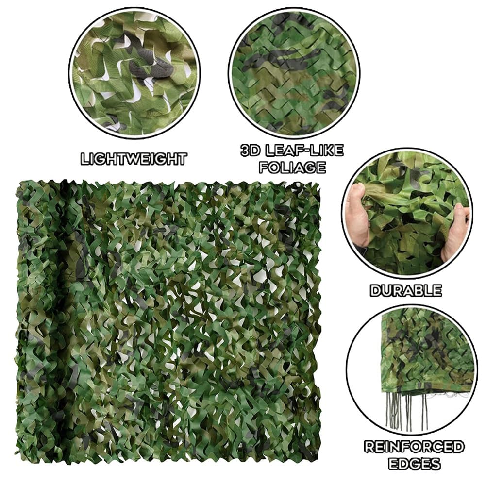 Malla De Camuflaje De Camuflaje Militar, Red De Camuflaje Exteriores, 2m 3.0m 4.0m 5m 6m 7m 10m 11m 12m 15m, Red De Sombra A La Terraza, para Cámping Caza Decoración Abrigo(1.5X14.0m)