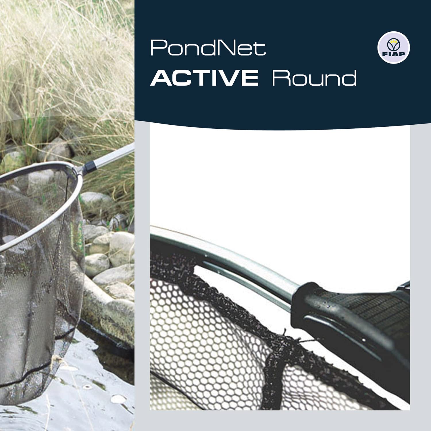 FIAP PondNet Active Round - d: 350 mm - Profi - Teichkescher - Kescher - Fischkescher - Teichzubehör - Zubehör - Teichreinigung - Reinigung - Gartenteich