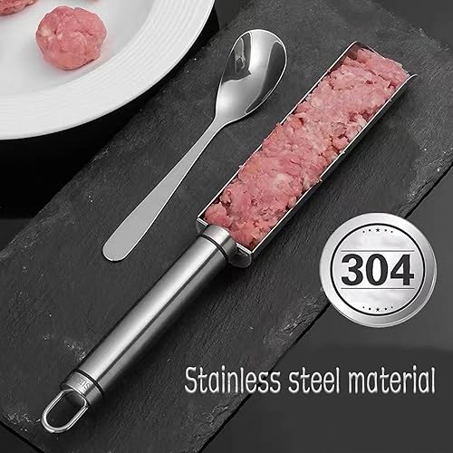 Miniatura 2 de Herramienta para hacer albóndigas de cocina, 2 piezas, material de acero inoxidable extra grande, para hacer postres, albóndigas