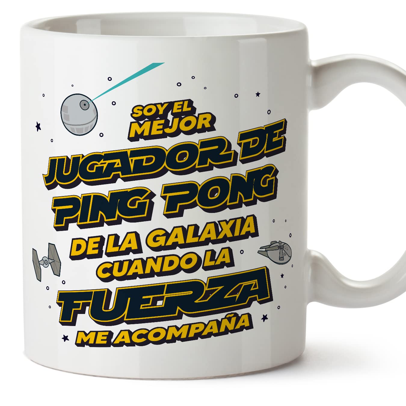 MUGFFINS Tazas para JEFE hombre - En Español - Mejor de la Galaxia Cuando Fuerza me Acompaña - 11 oz / 330 ml - Regalo original y divertido — view 267
