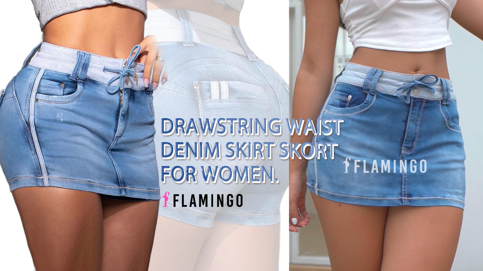 Amazon.com: Flamingals Jean Skorts Skirts for Women Summer