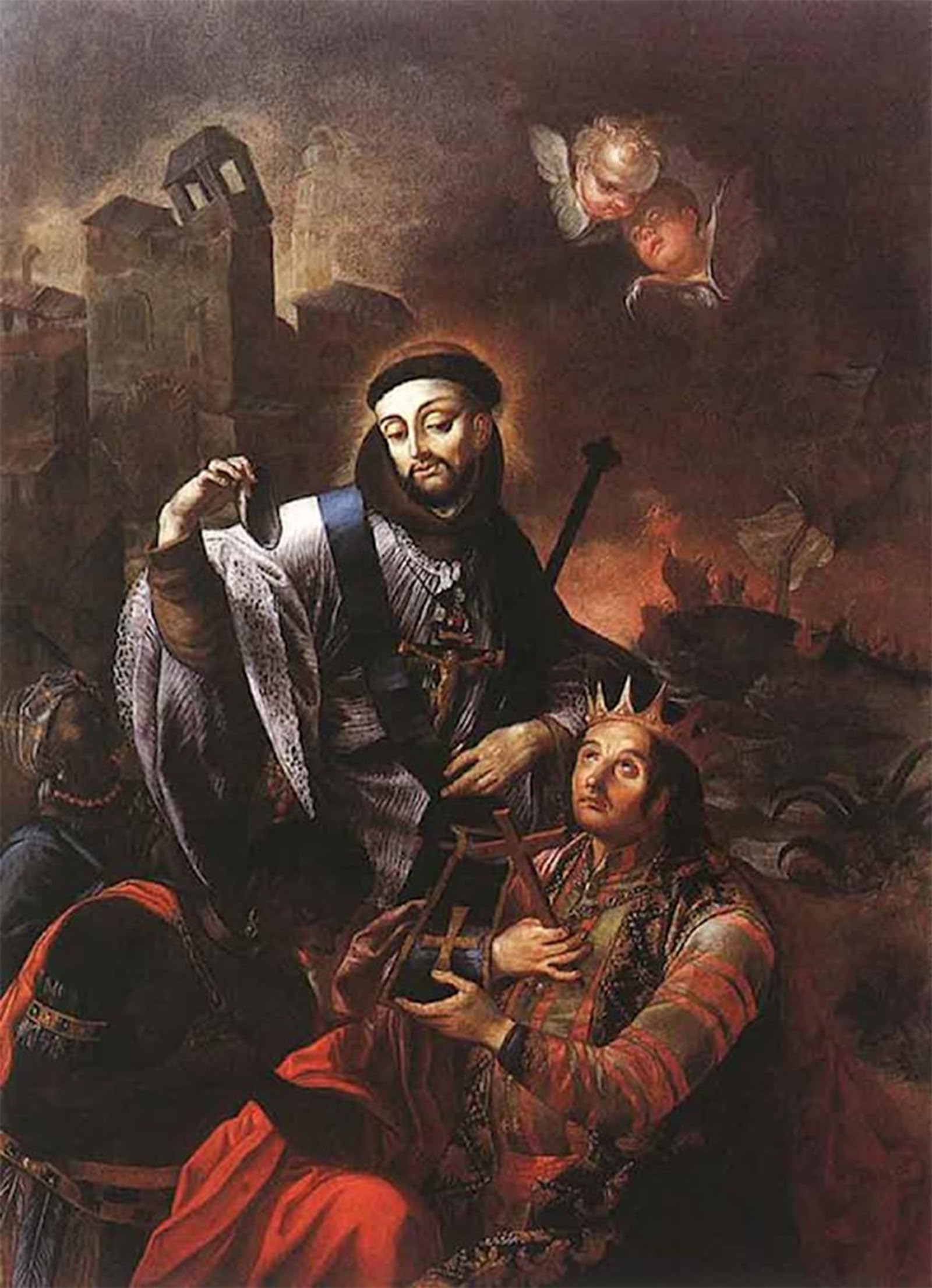 ARTXLXXBN Famous Painting Art Wall Decor Abstract Art Picture St. of Solano Baptizing Indians by Johann Lucas Kracker Animal Pictures for Home Decor 60x90cm