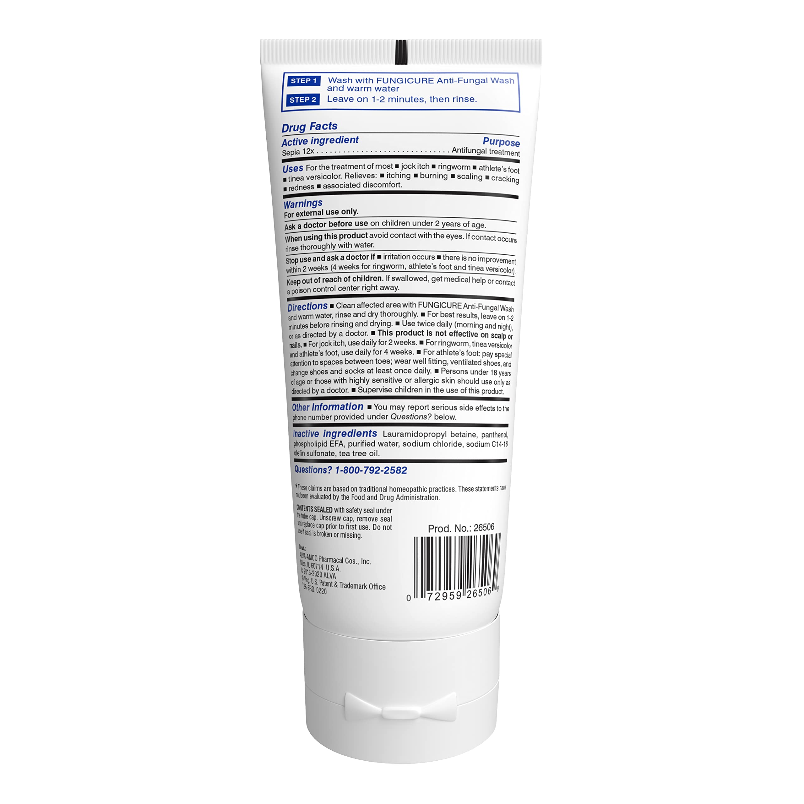 Buy FUNGICURE Medicated AntiFungal Jock Itch Wash, 6 Fl Oz Online at