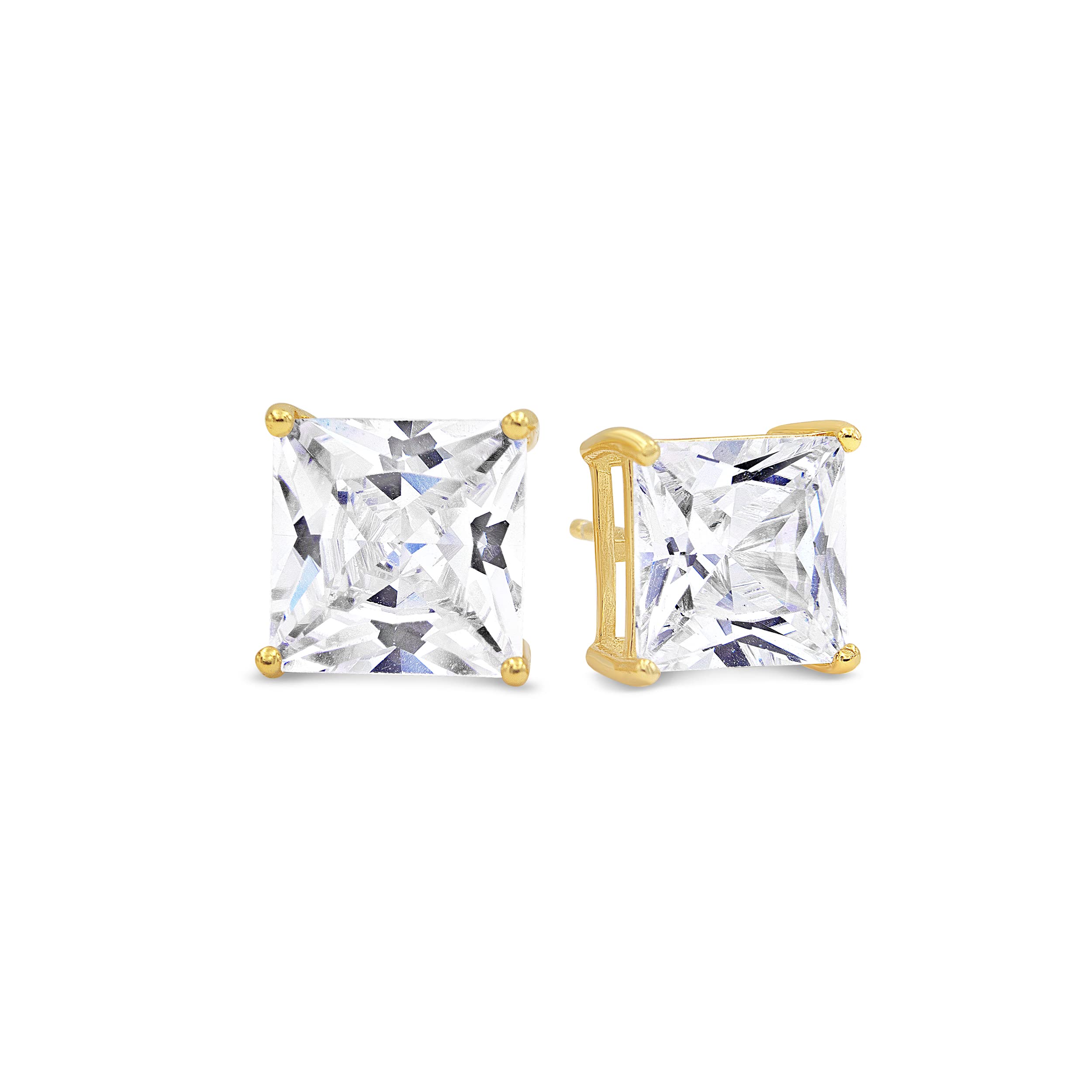 KEZEF Sterling Silver CZ Studs