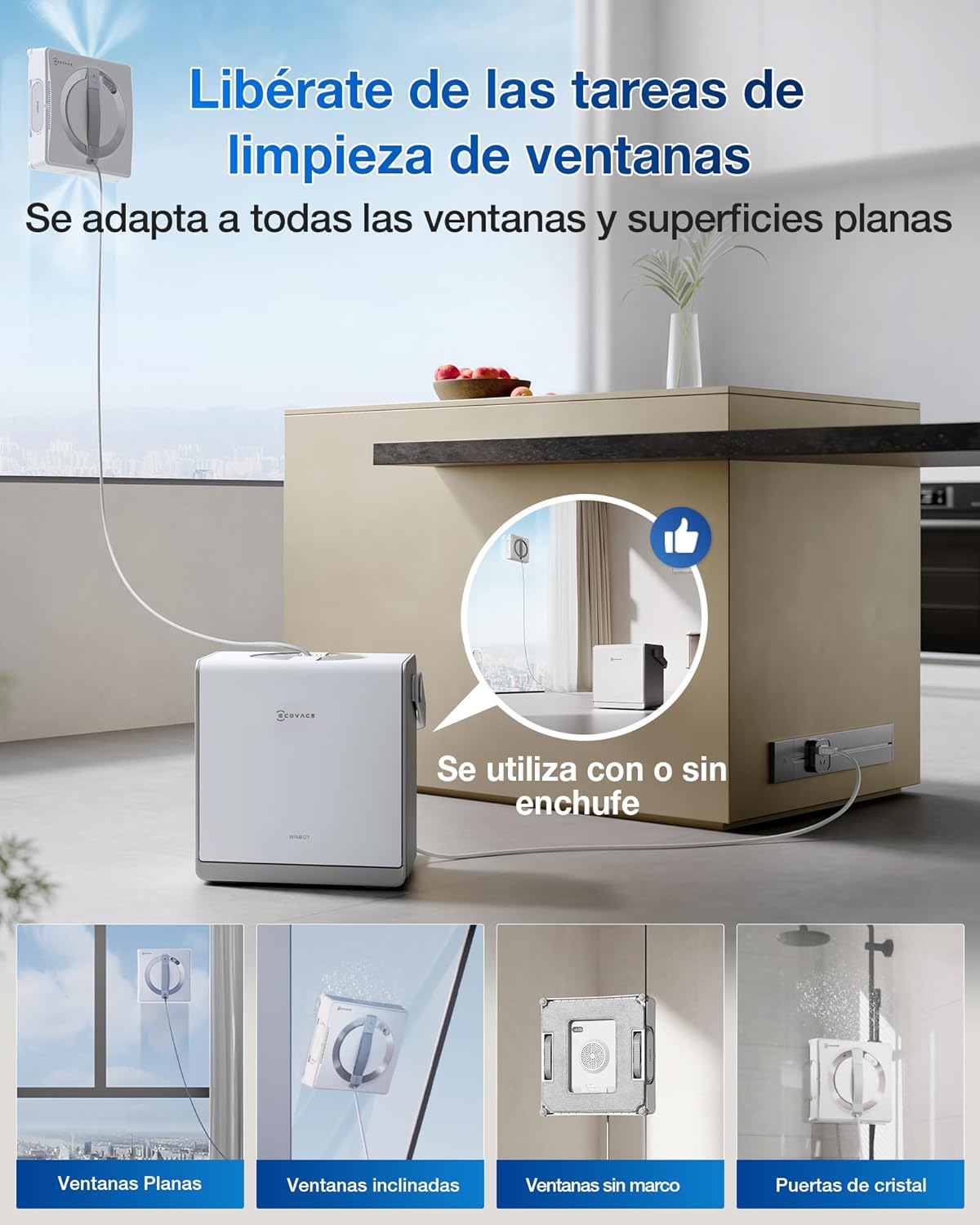 Robot limpiacristales Ecovacs Winbot W2 Pro Omni por 499€ ¡¡9% de descuento!!