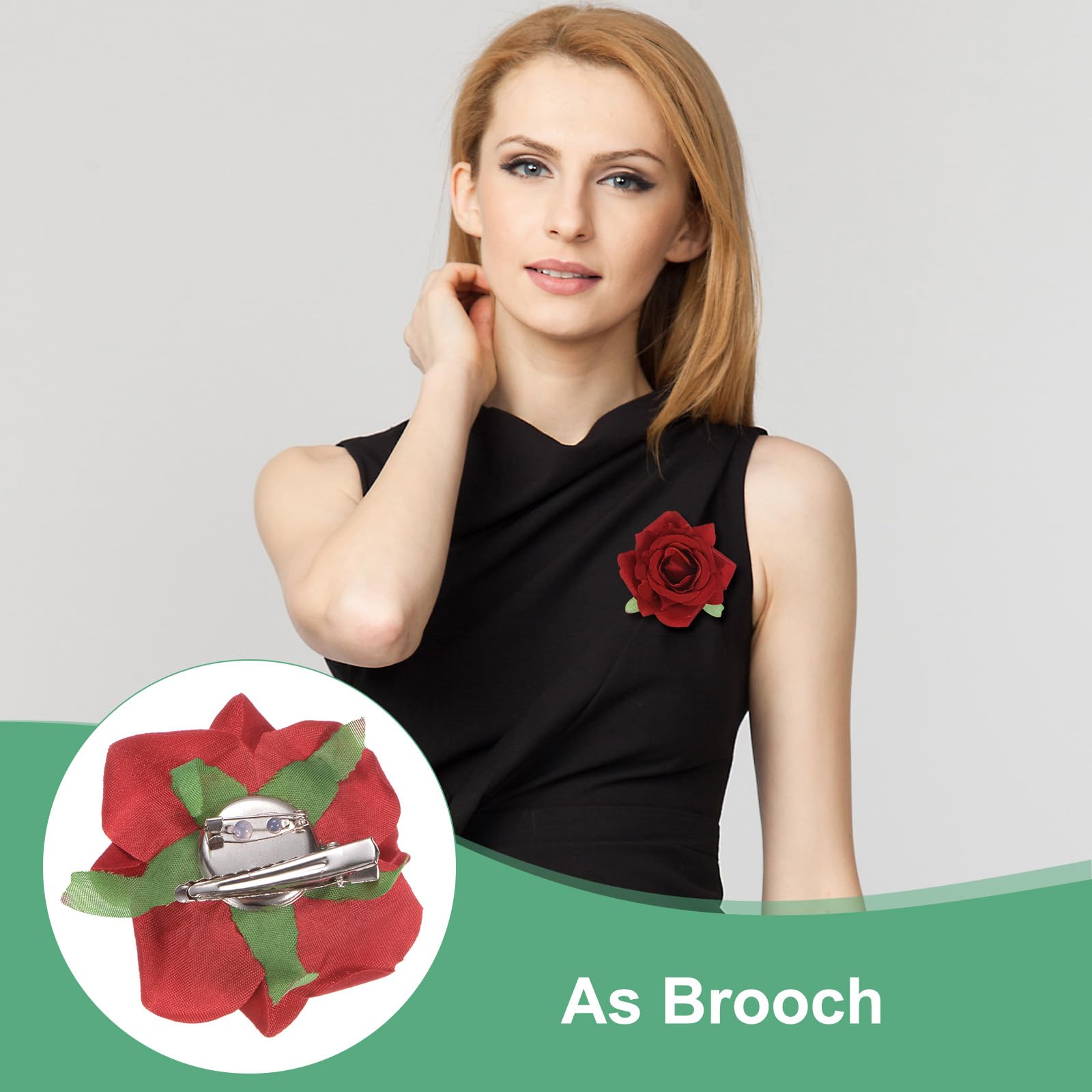 M METERXITY 12-Pack Rose Hair Clips - Image 4