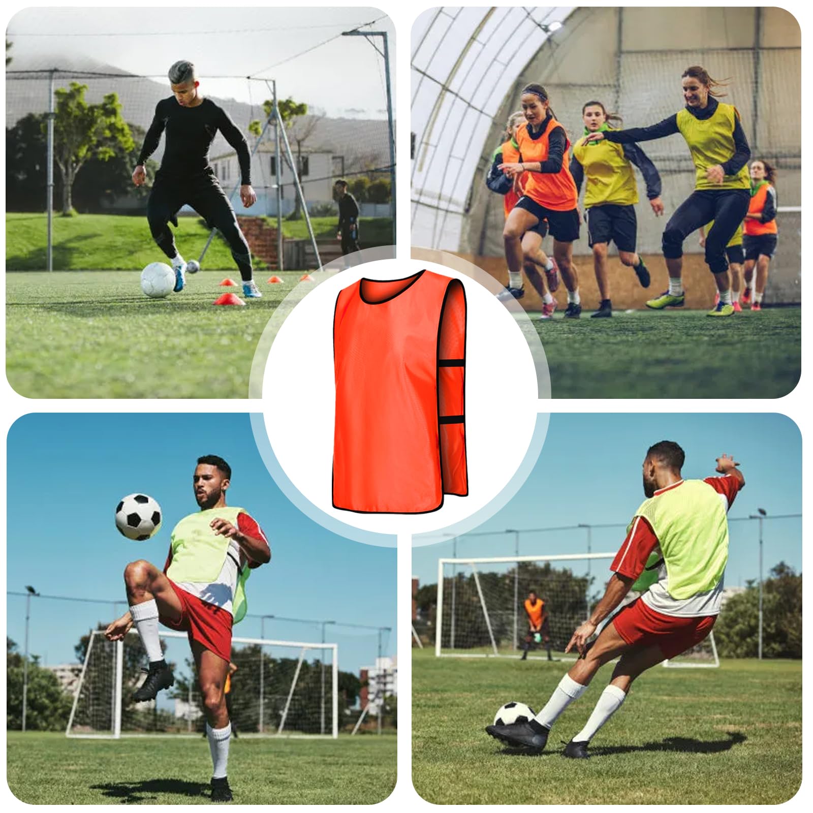 GBKDQQ Lot de 12 maillots de football pour adultes, 47 x 70 cm, pour l'entraînement de basketball, sports en maille, designs unisexes, jeunes, sport, entraînement de football pour homme et femme