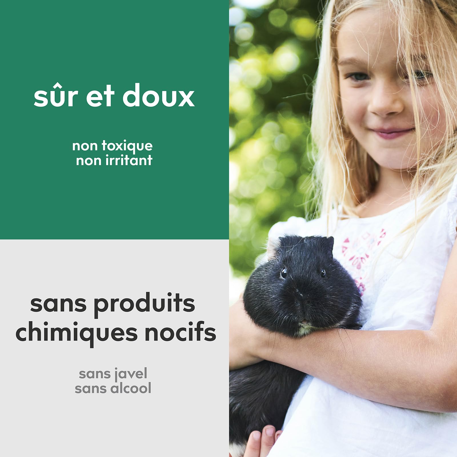 Spray Anti-Odeur Cage Rongeurs, Sans parfum, 266ml | Formule minérale, Sûr pour les animaux, Anti-odeur d'urine, Cages lapins, hamsters, cochons d'Inde, chinchillas
