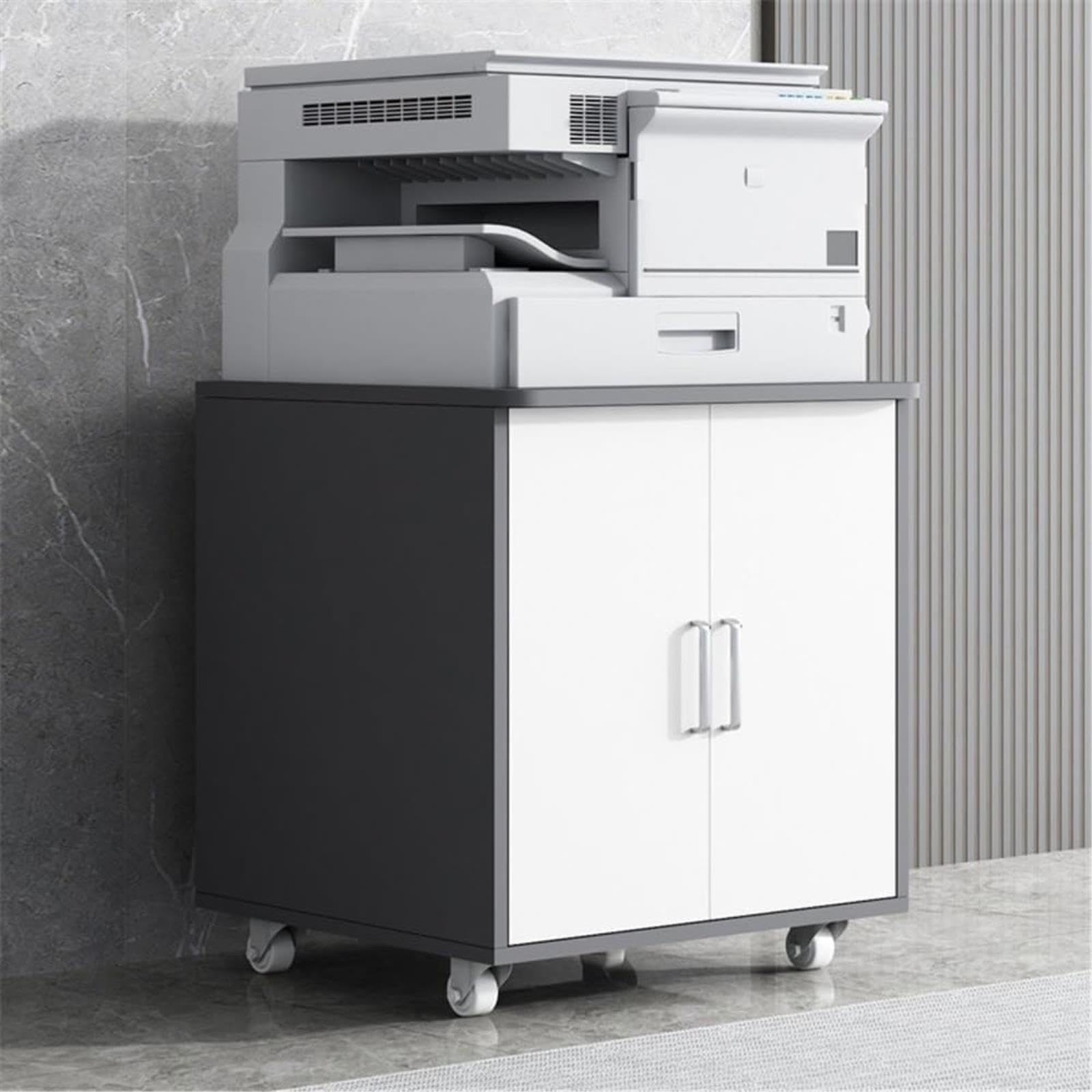 Armadio di Stoccaggio, Armadietto Mobile per File per Impieghi Gravosi, Organizer per Ufficio sotto La Scrivania per File, Stampante, Forniture (Gris)