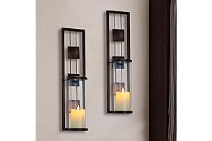 Wall Sconce Candle Holder Metal Wall Decorations for Living Room, Bathroom, Dining Room