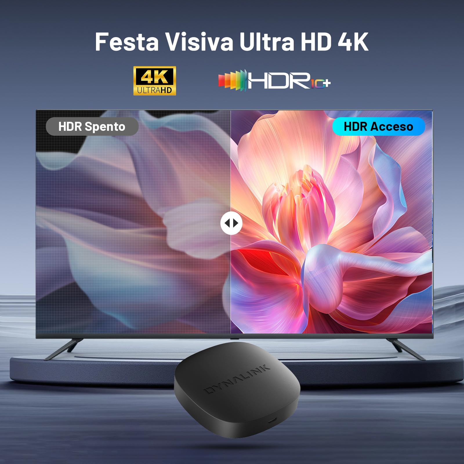 Kinhank Smart TV Box 4K UHD - TV Box Compatibile con Google TV y Netflix, Streaming Media Player Supporto Dolby Audio, HDR10+, Assistente Vocale, Chromecast, Dualband WiFi BT5.0, 2GB+16GB Box TV Smart