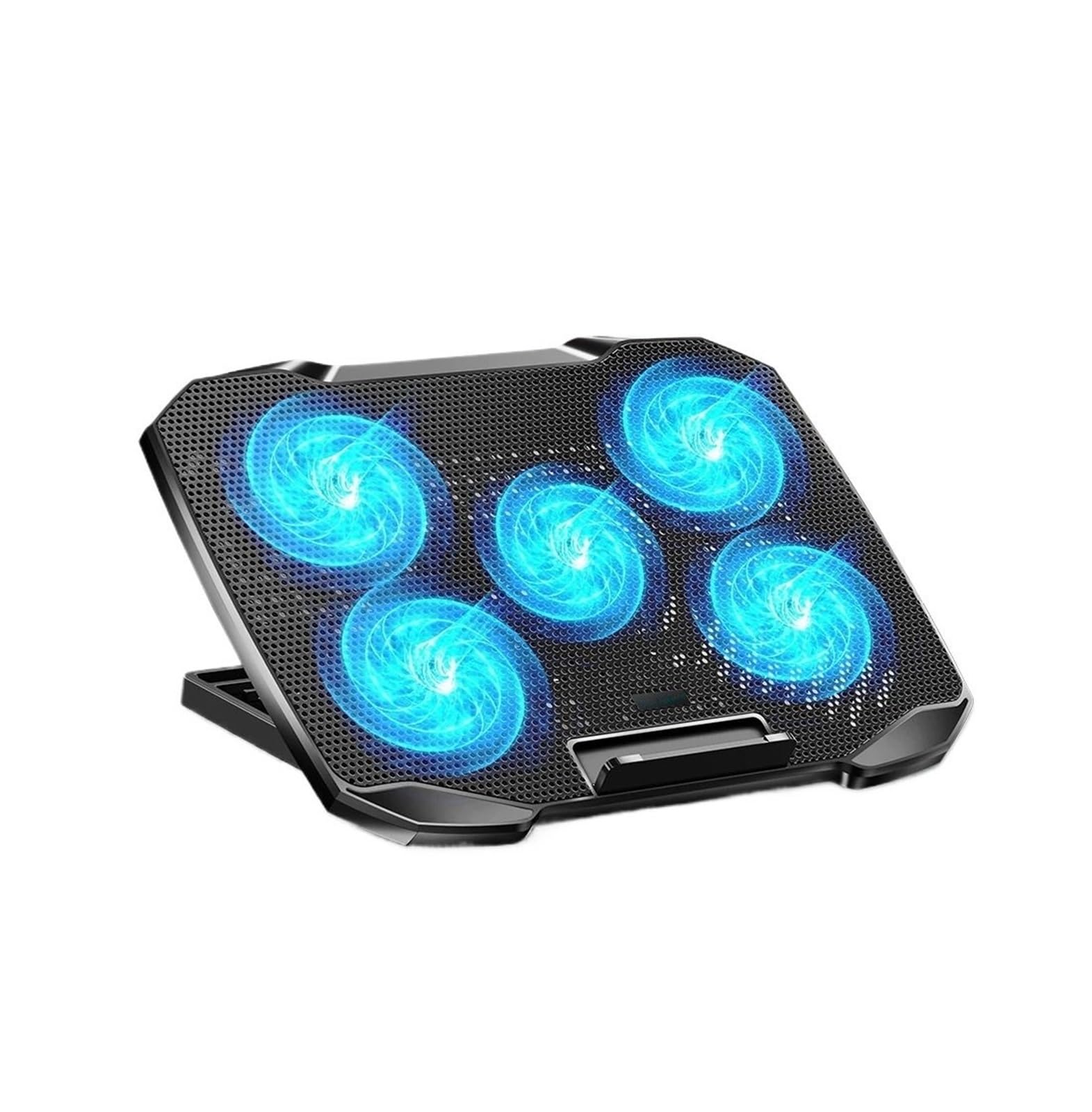 Laptop Cooler podstawka pod laptopa Podkładka chłodząca do laptopa 5 dużych wentylatorów do 10-17-calowej chłodziarki do notebooka do gier, z 5 regulacją wysokości, 2 portami USB