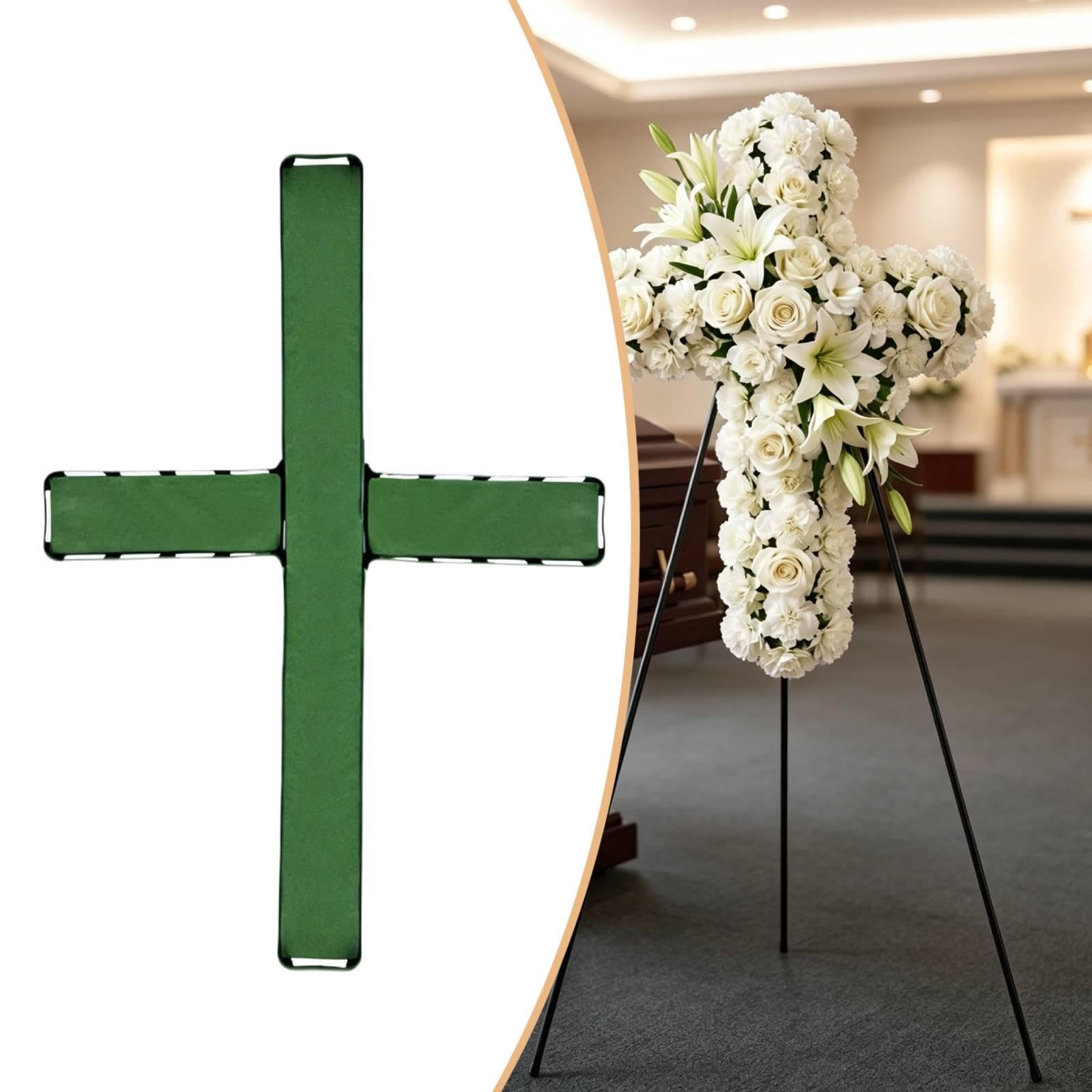 Base de Espuma Floral en Forma de Cruz, 61 Cm (24 Pulgadas) - Materiales para Arreglos Florales - Base de Espuma Húmeda Versátil en Forma de Cruz