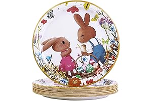 Pastel Bunny 7" Easter Paper Plates (50-Pack)