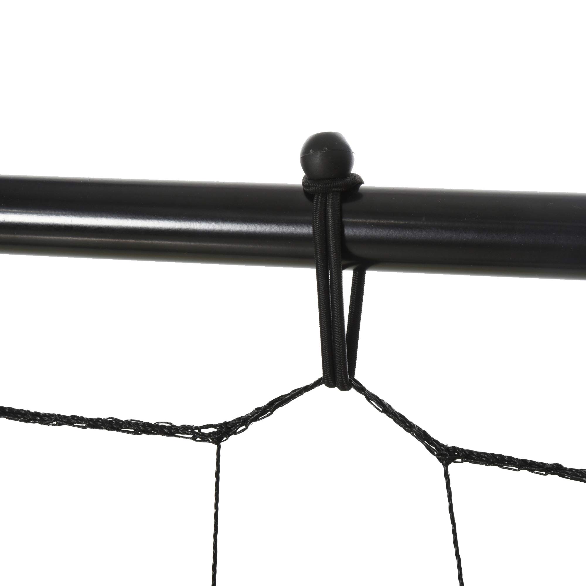 HOMCOM Kickback Fußball Rebounder Tor Rückprallwand Netz für Fußball, Basketball und Baseball, Stahl+PE, Gelb+Schwarz, 184 x 63 x 123 cm