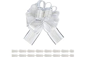 6 inch Large Silver Christmas Bows for Presents