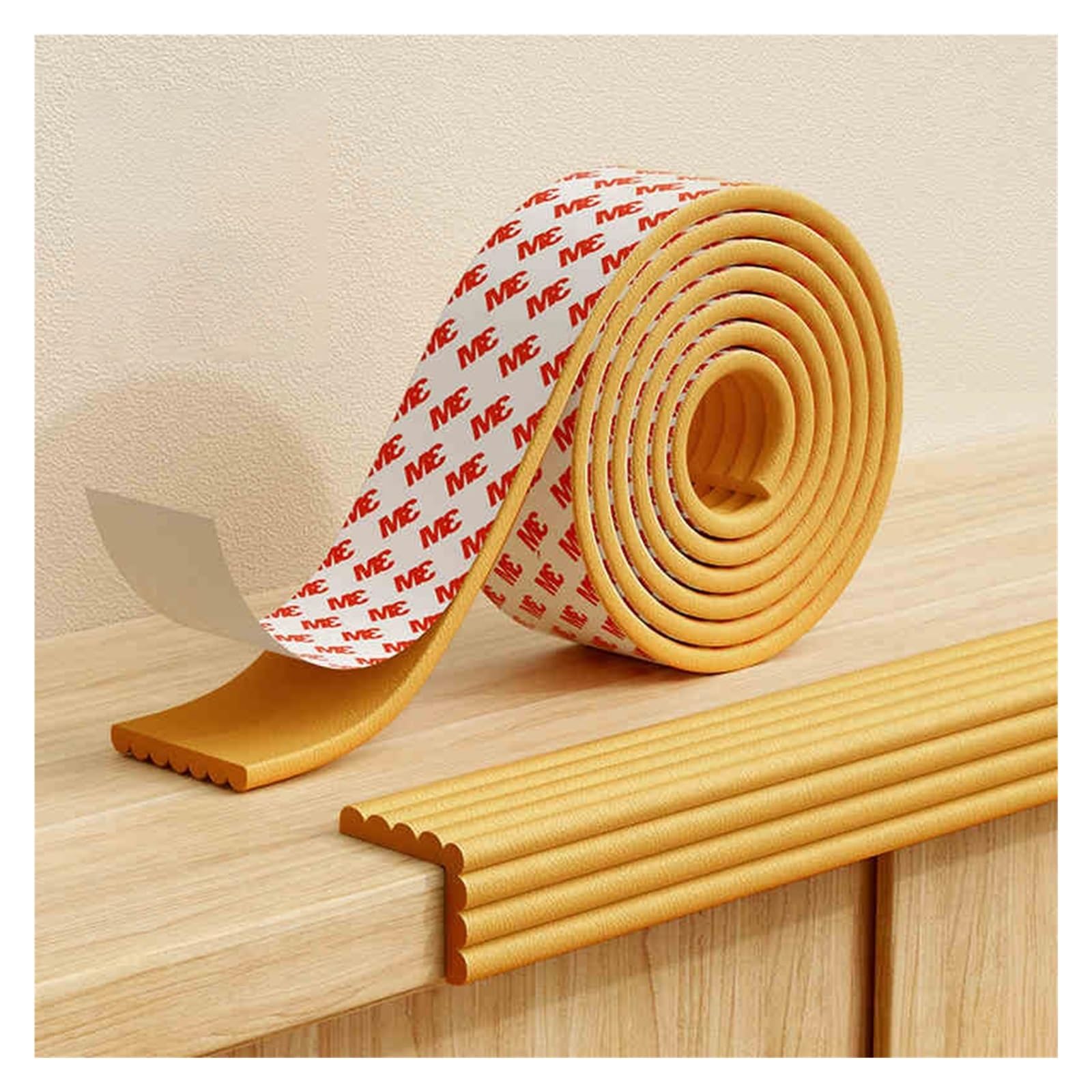Self Adhesive Foam Safety Bumpers Edge Corner Guards Anti Collision Strips Padding For Furniture Cabinet Stair Steps Table Wall Protection Your Family Proofing Home(Orange,5m/16.4ft)