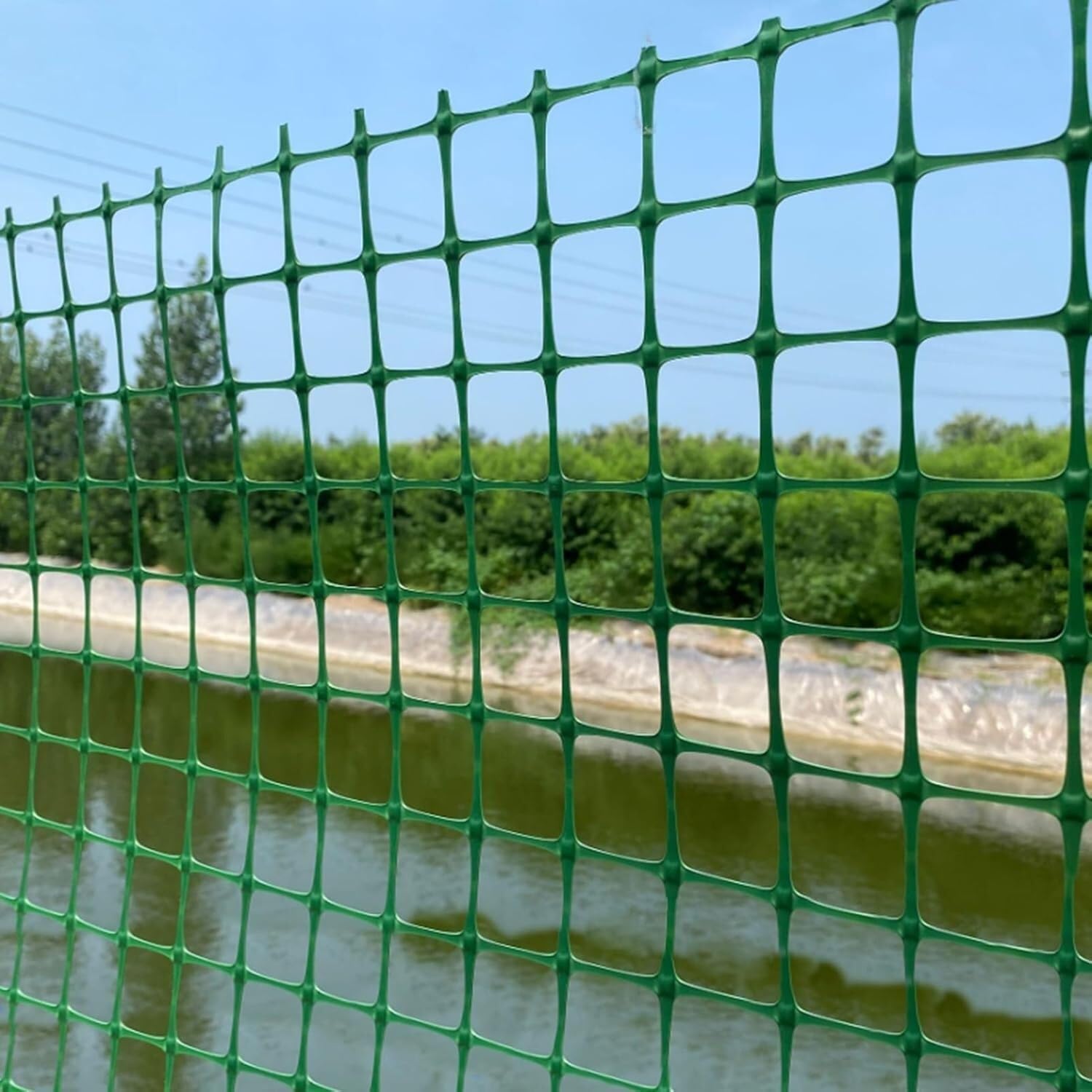 Barrière pour animaux et filet de volaille en plastique vert 1 x 50 m