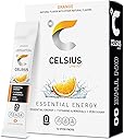 CELSIUS On-the-Go Powder Stick Zero Sugar (14 Sticks per Pack), Orange, 2.60 Oz