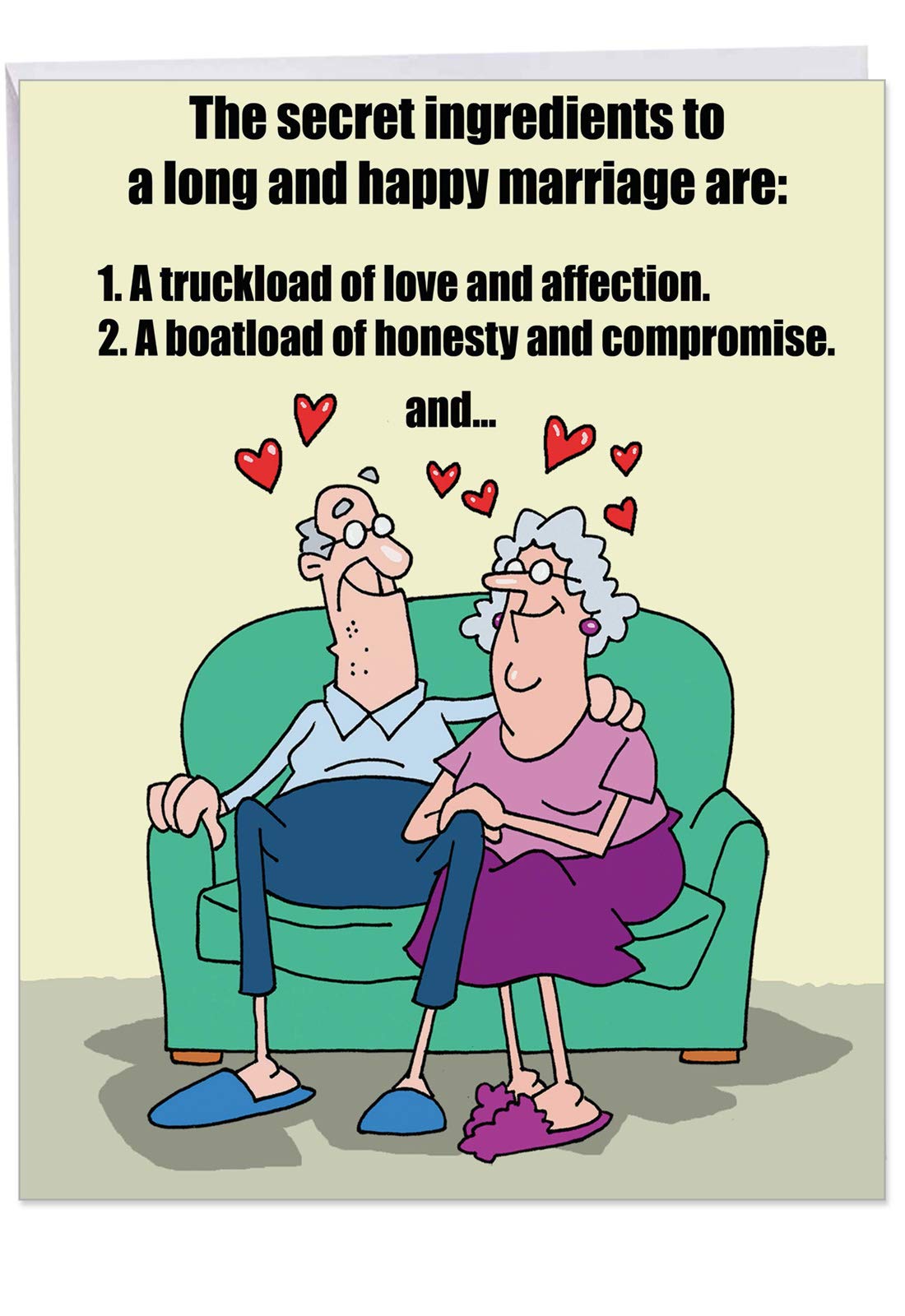 Amazon Com Jumbo Anniversary Greeting Card 8 5 X 11 Inch Funny Marriage Secrets Card Big Appreciation Card To Celebrate Another Year Unique Gift For Any Happy Married Couple In