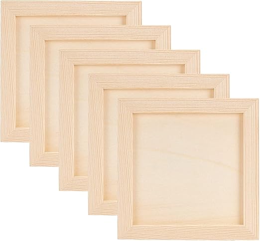 Amazon 10個 キャンバス画材 木製 ウッドキャンバスボード 木枠 ウッドキャンバス ウッドフレーム 絵画 ペインティング クレイクラフト 粘土アート クラフト用 ウッドキャンバス 木製パネルボード キャンバス キャンバス用品 通販
