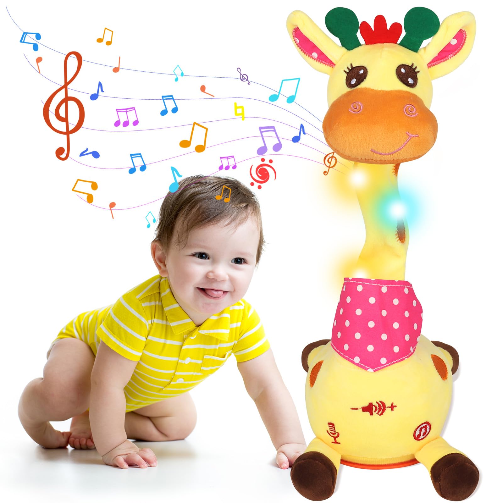 Girafa Interactiva Giradance – Peluche Musical Con Luces LED Y Movimiento – Juguete Educativo Para Niños