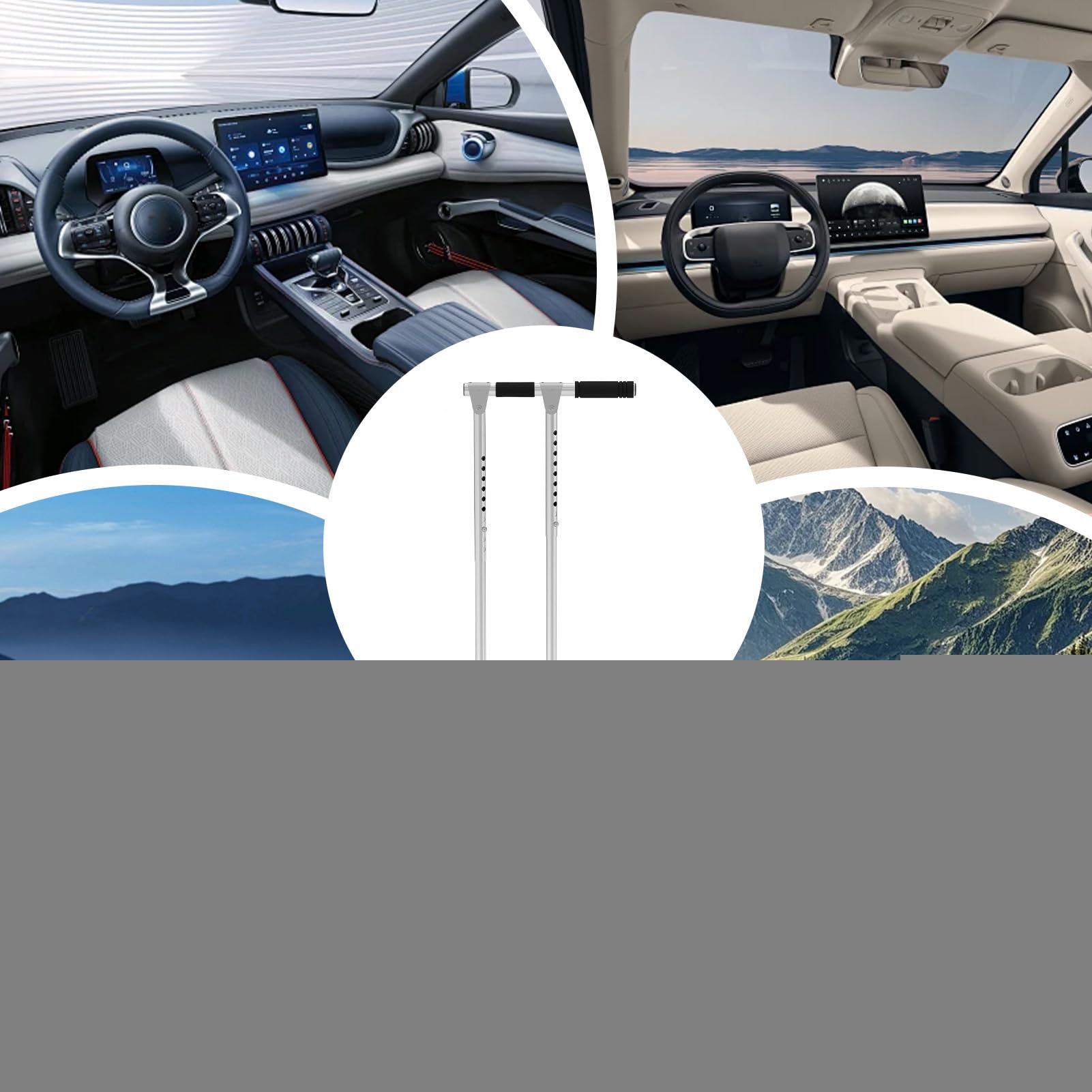 Handicap - Dispositivo di assistenza alla guida, comandi manuali portatili per auto, per pazienti, feriti, disabili, anziani, anziani, quotidiani, veicoli, berlina, pendolari SUV quotidiani