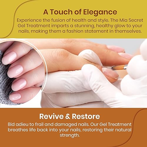 Miniatura 10 de Mia Secret Tratamiento de uñas de gel con vitamina E y calcio, 0.5 onzas líquidas, esmalte de uñas de gel con vitamina E y calcio, gel de reparación
