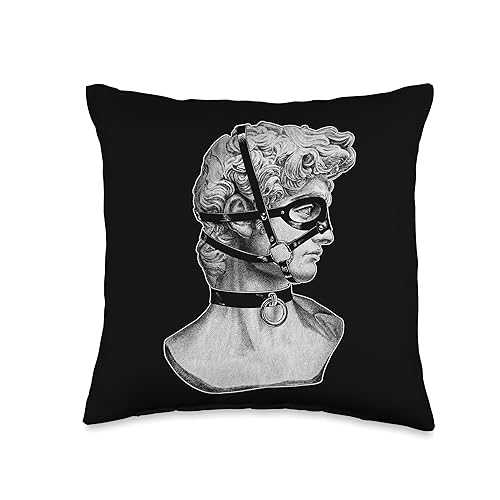 Greek Statue BDSM Erotic Aesthetic Artistic Lust Statue Throw Pillow - 16x16