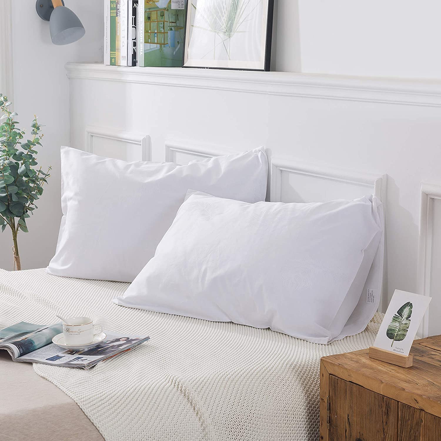 Federe In Flanella Cotone BRIELLE 40x80cm – Morbide Con Cerniera Nascosta, Set Da 2 (Blu) - 3