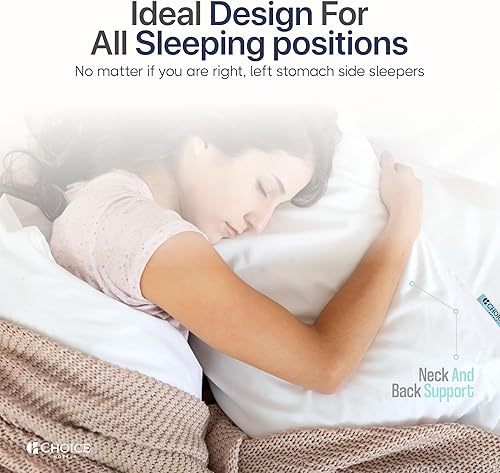 Miniatura 9 de Choice Hotels ' Almohada de hotel de 20 x 36 pulgadas, almohada King de lujo para dormir firme, hecha en Estados Unidos, almohadas King para dormir