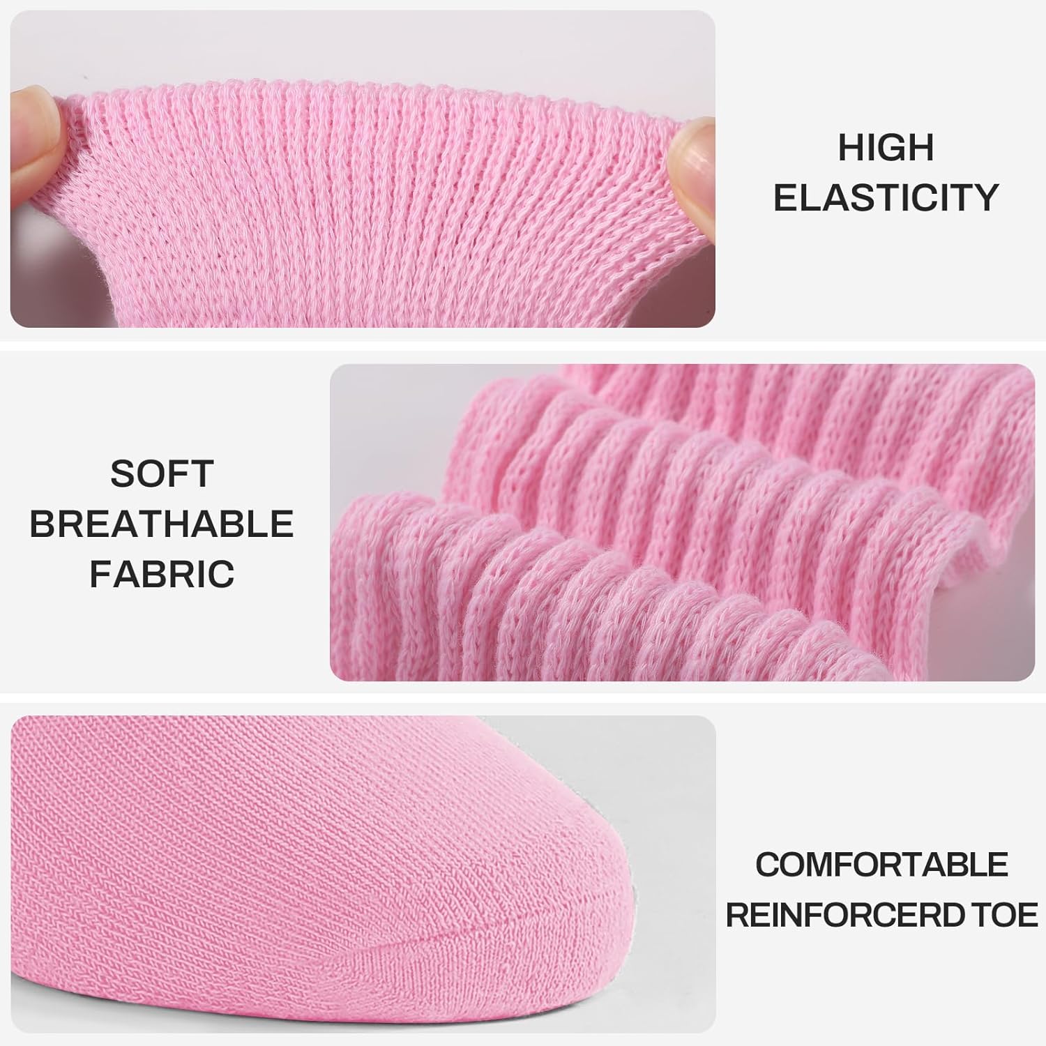 BOOPH Slouch Socks Women Scrunch Sock Knee High Slouchy Socks for Women Size 6-11 - Image 4