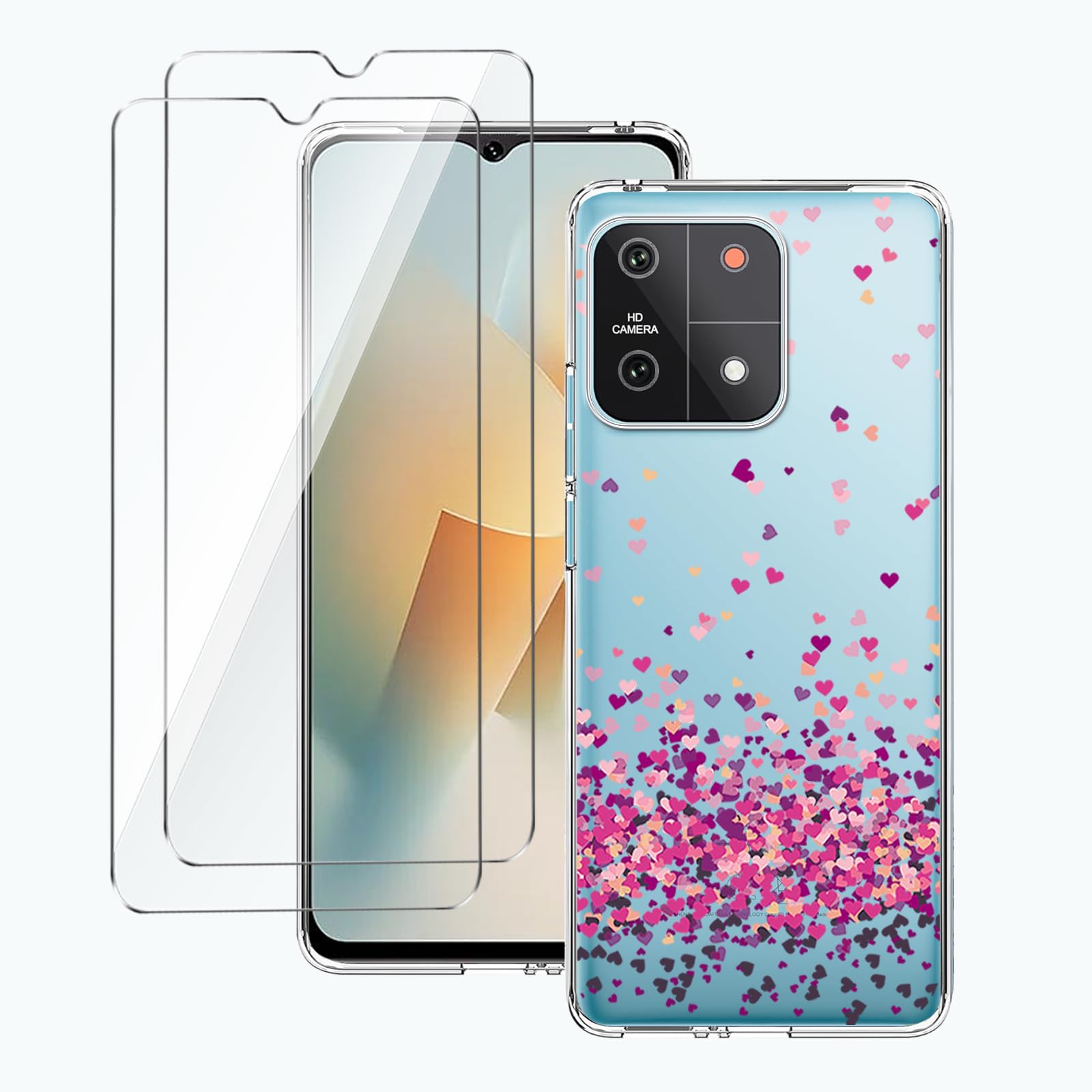 JEZSTHAI Coque Compatible Avec Blackview A100 Housse Antichoc Souple Avec Motif,Étui De Protection En TPU Silicone Souple Bumper Case Avec Cordon De Collier Réglable,Motif*A05