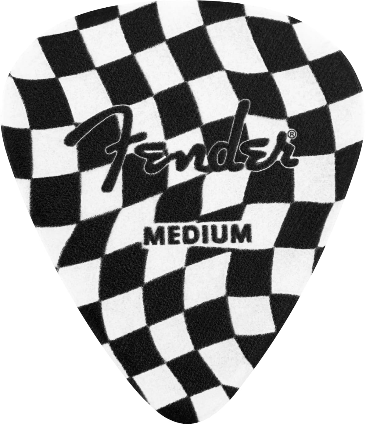 Fender Celluloid Guitar Picks, Guitar Accessories, 351 Shape, Checkerboard, Medium, 8-pack