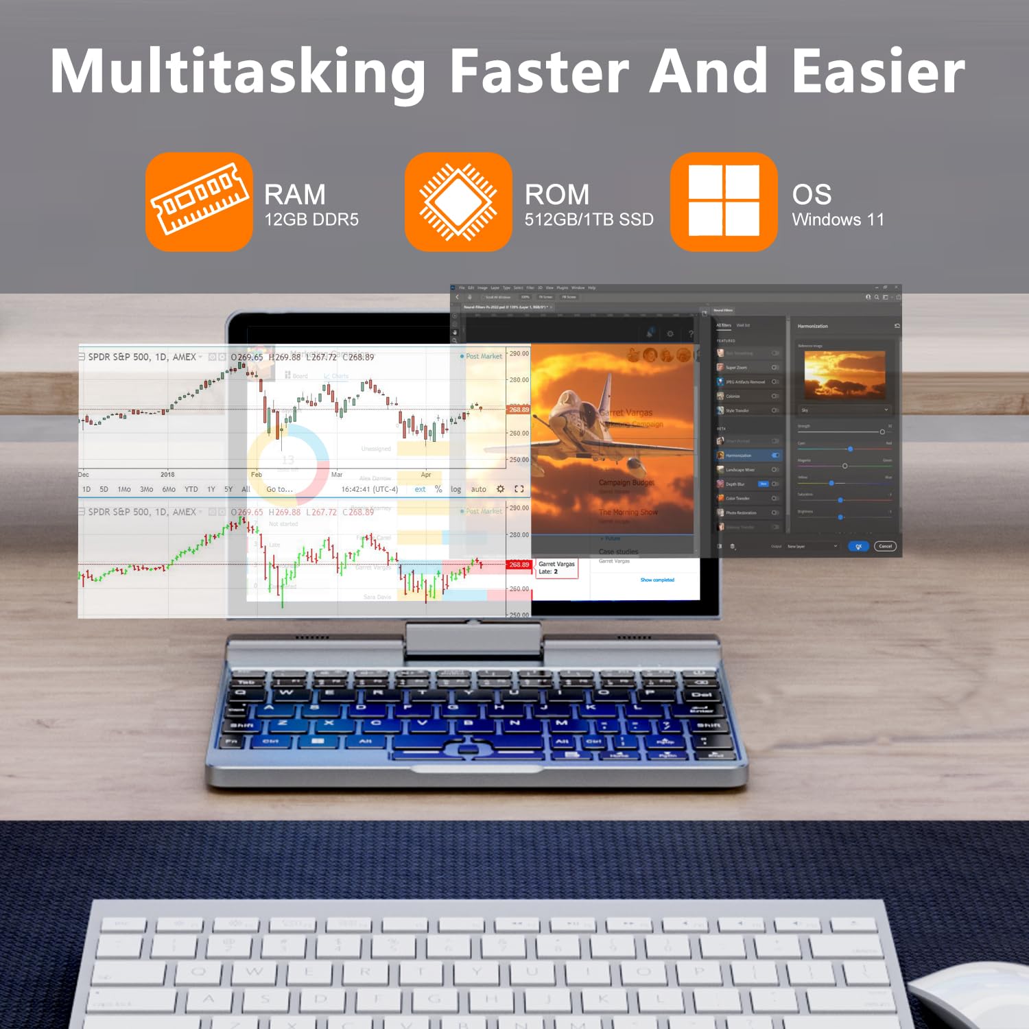 Crelander 2-in-1ミニノートブック｜8インチタッチ Amazon.com: Crelander 2-in-1 Mini Laptop | 8-Inch
