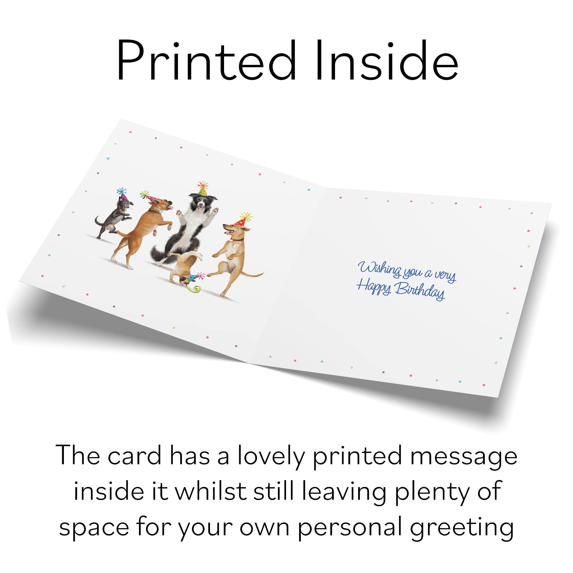 Hunts England - 14th Grandson Birthday Card - Dancing Dogs - Fantastic Grandson - Age 14 - Funny Boy's 14th Birthday Card - Milo's Gallery - Age Fourteen — view 4