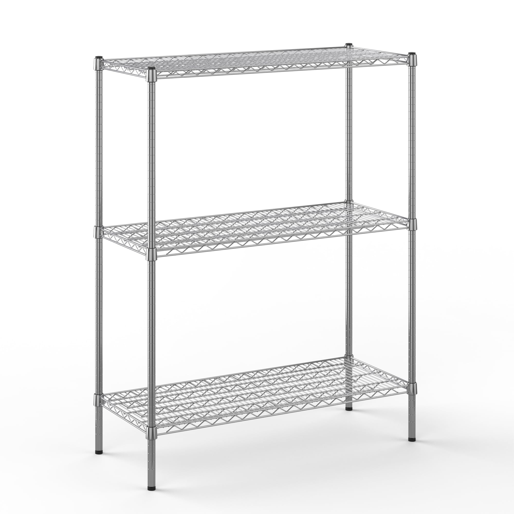 18" Deep x 42" Wide x 54" Height Wire Shelving Kit | 3-Tier | NSF Commercial Storage Rack Unit