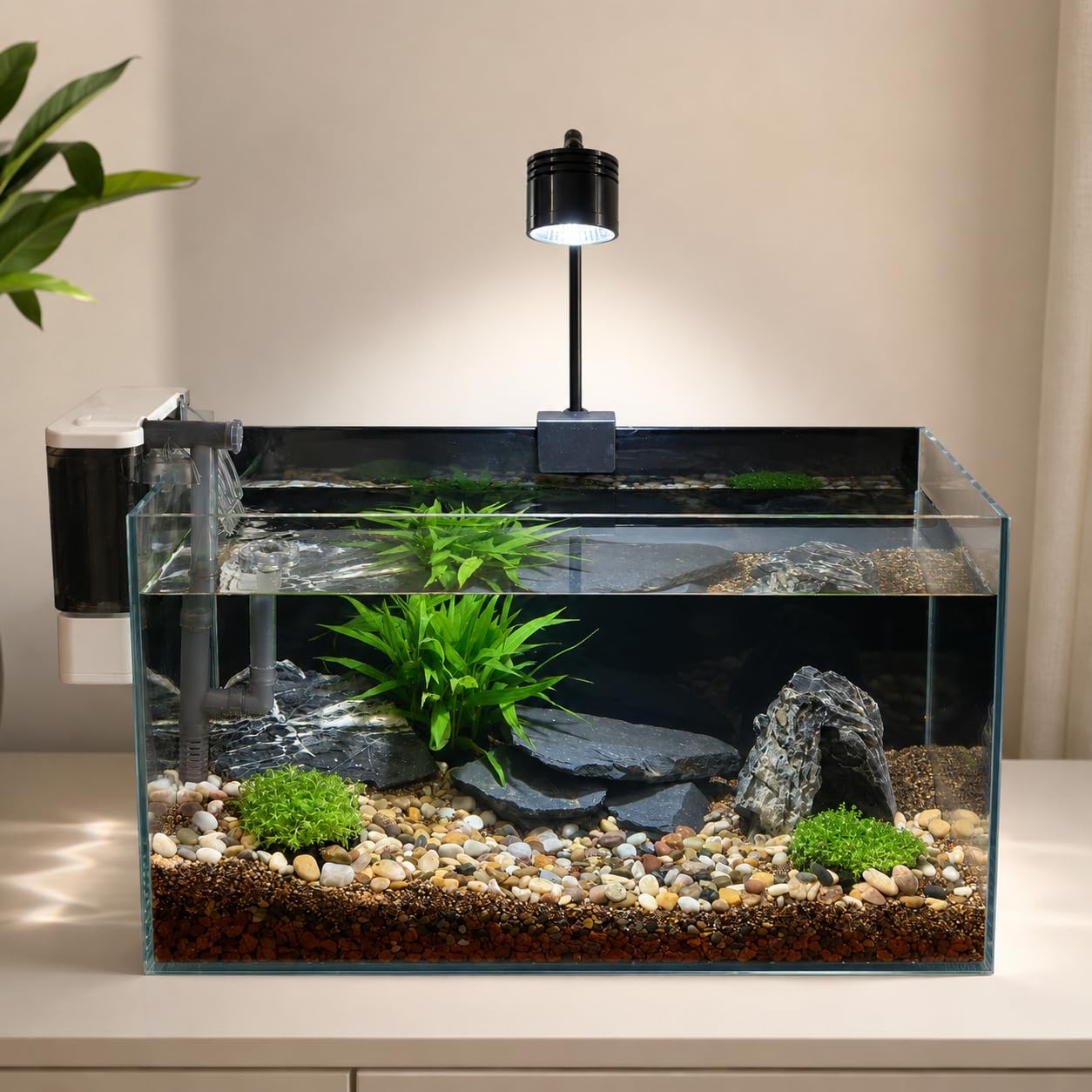 Unocho Pierres d’Aquarium 2,25kg Pierre Naturelle Ardoise pour aquascaping Plateformes de Repos Reptiles terrariums vivariums paludariums bonsaï Jardins Miniatures féeriques(5-10cm)