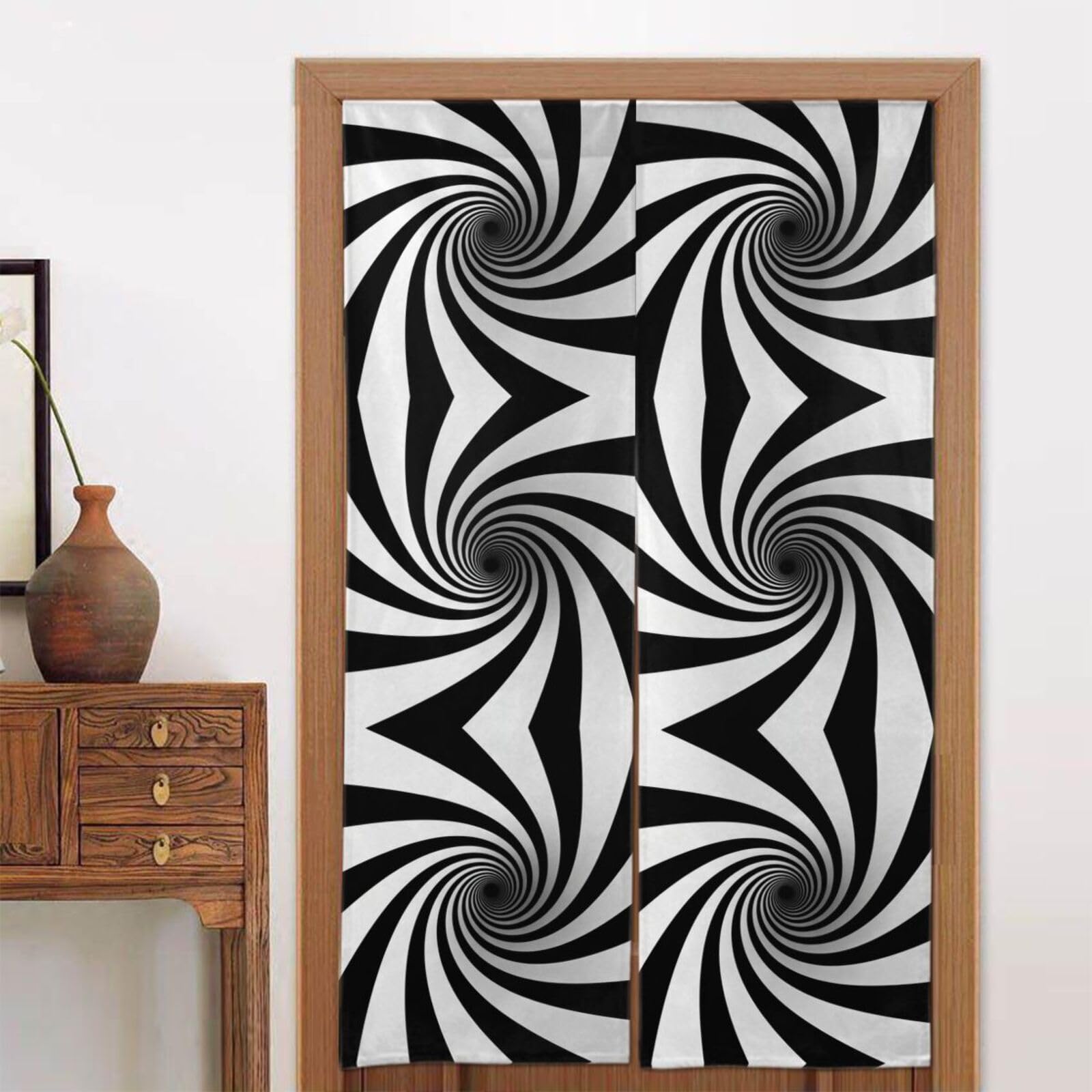 CNTDBU Infinite Spiral Vortex Door Curtain 34x56 Inch-Room Divider Panel for Privacy, Entryway Screen for Kitchen Bedroom