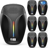 Upgraded Ultrasonic Repeller & Insect Indoor Repeller&comma;Ultrasonic and Repellent for Roach&comma;Rodent&comma;Mouse&comma;Bugs&comma;Mosquito&comma;Mice&comma;Spider&comma;Ant&comma;3 Mode Switching&comma;6 Packs